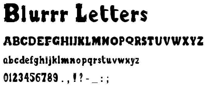 blurrr letters font